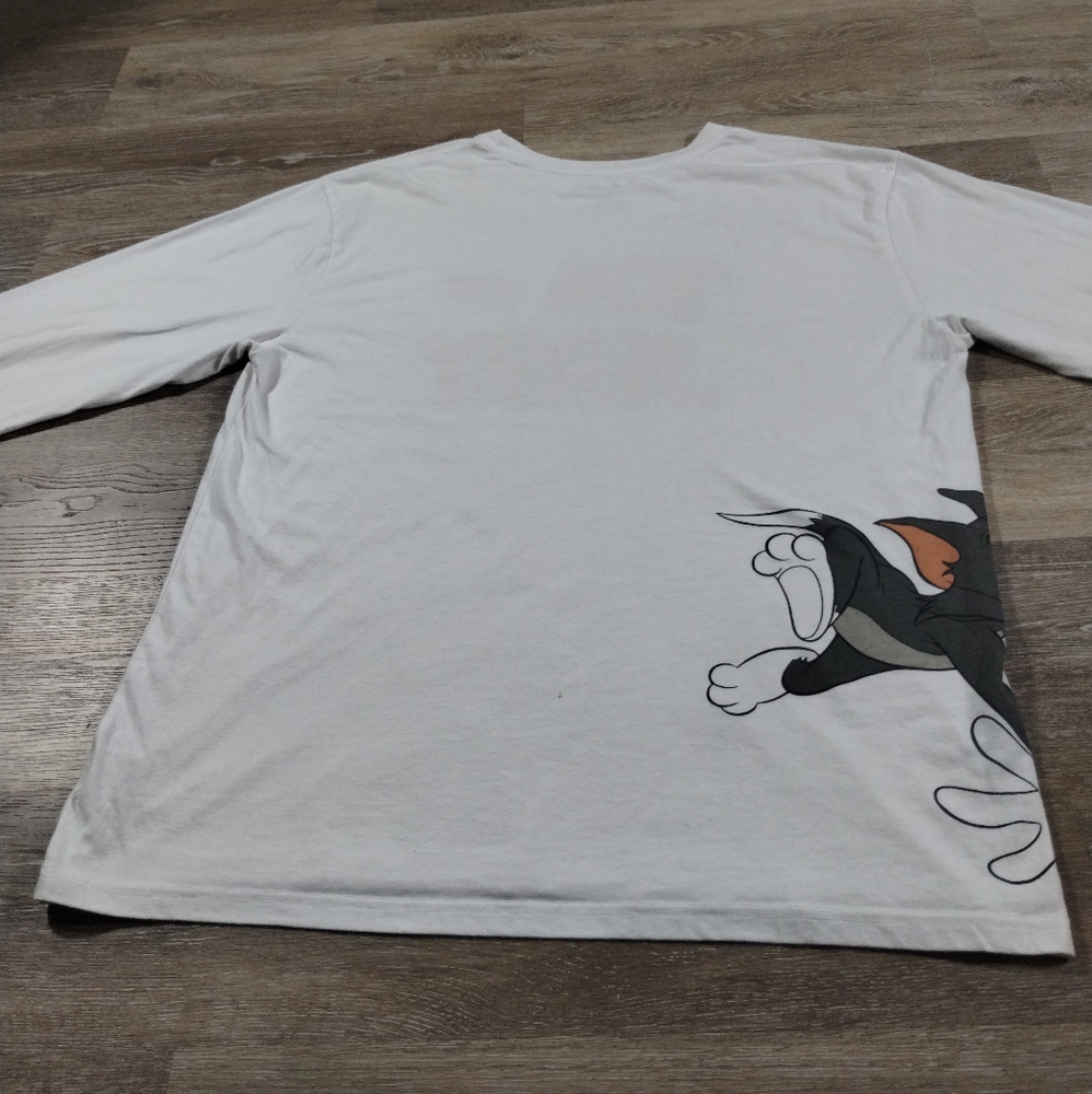 Hanna Barbera Tom and Jerry Chase Long Sleeve T-Shirt Size Large Double Sided - Picture 10 of 15